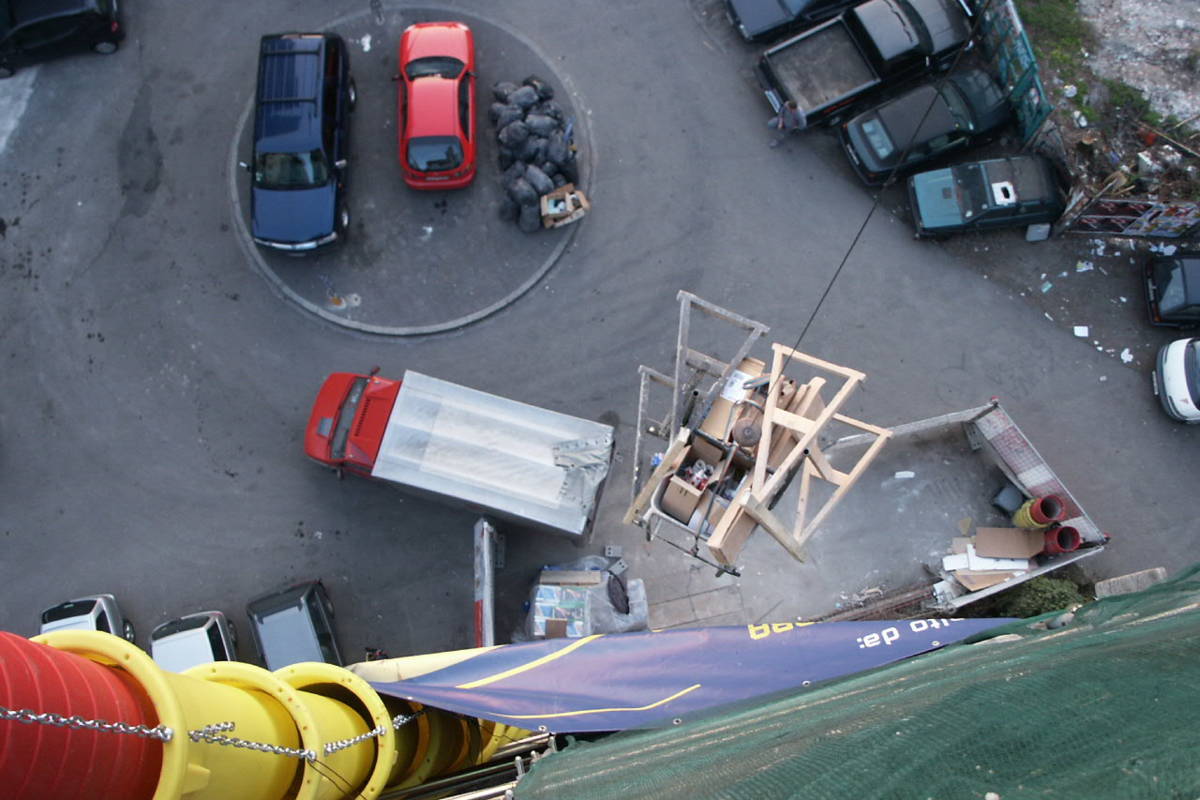 Fenster Baustelle Mailand