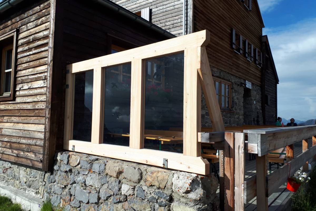 Stuttgarter Hütte Terrassenbau