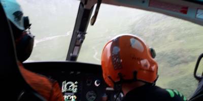 Stuttgarter Hütte Terrassenbau Hubschrauber