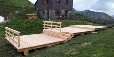 Stuttgarter Hütte Terrassenbau