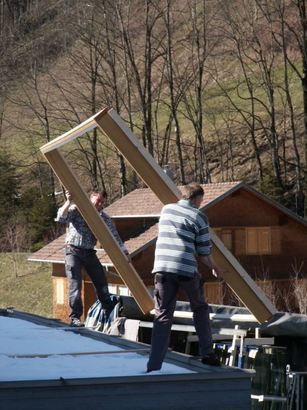 Fenster Baustelle Lieferung